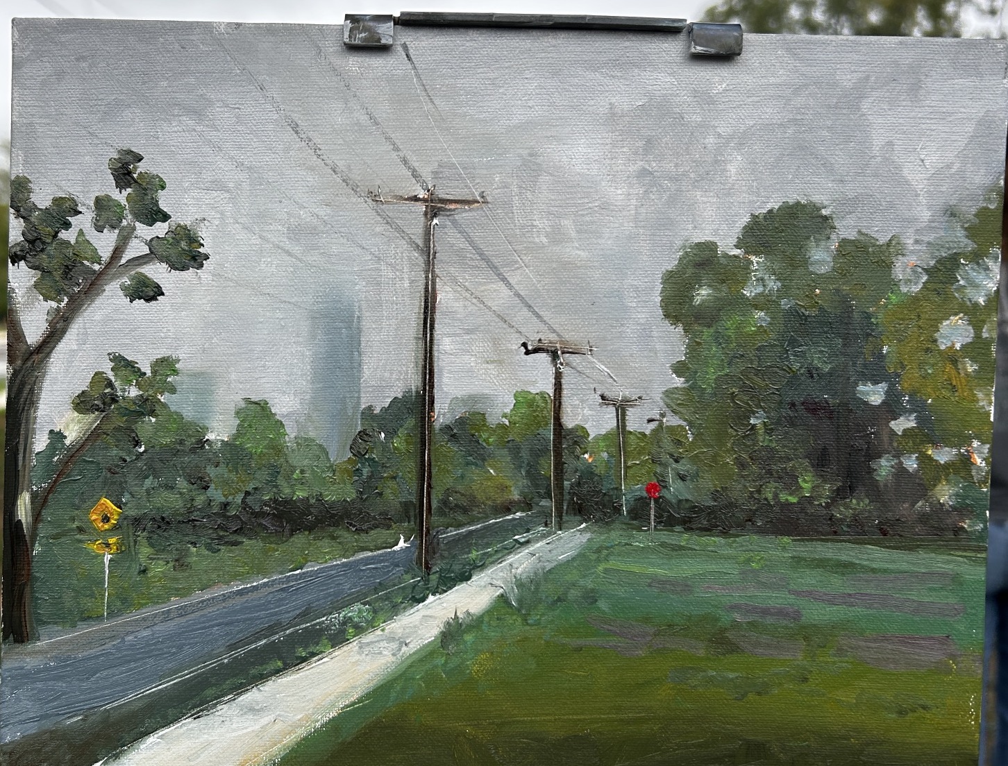 Roadside, grey morning